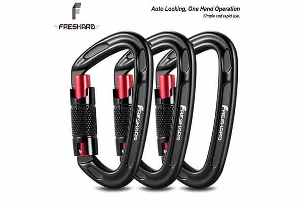 25KN Auto Locking Climbing Carabiner Clips -travel gadgets and accessories