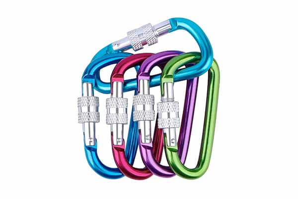 Kimjee 12KN Aluminum Carabiner D-Ring Locking Clip