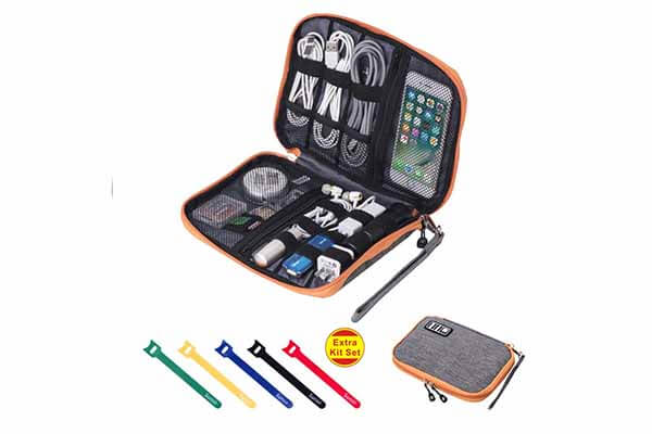 sunsir Travel Cable Organizer Waterproof Portable Bag