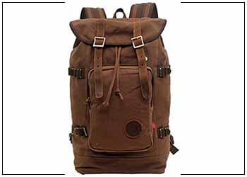 Volyer Canvas Leather Hiking Backpack