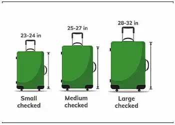Checked Luggage sizes