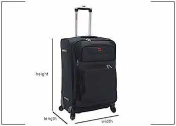 How to measure the external suitcase size