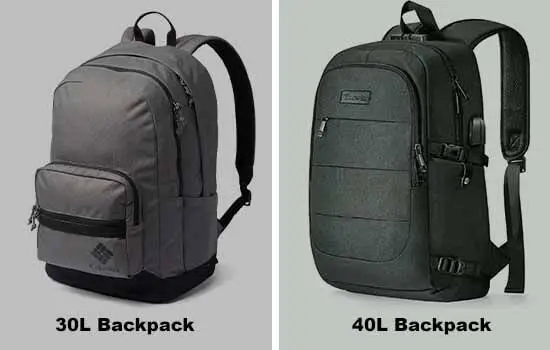 Difference Between 30L And 40L Backpacks