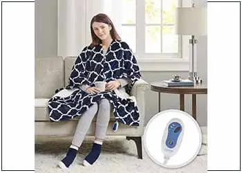 Comfort Spaces Plush to Sherpa Electric Blanket Shawl Shoulder