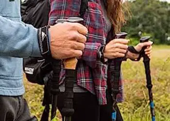 Trekking with backpacks