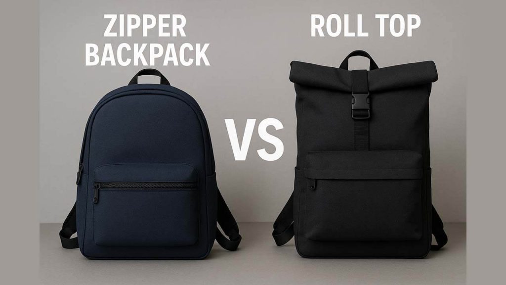 RollTop Backpack vs Zipper Backpack- which one should you pick