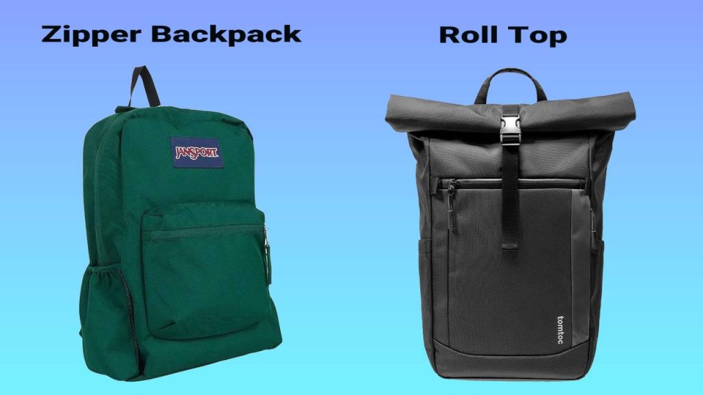 Zipper Backpack vs Roll Top Core Features